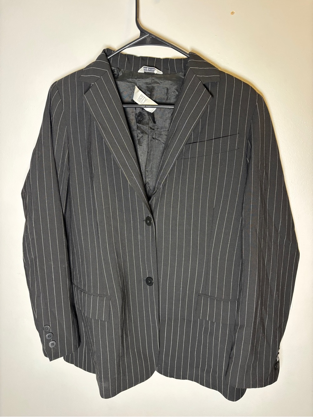 DKNYC Black Pinstripe Blazer
